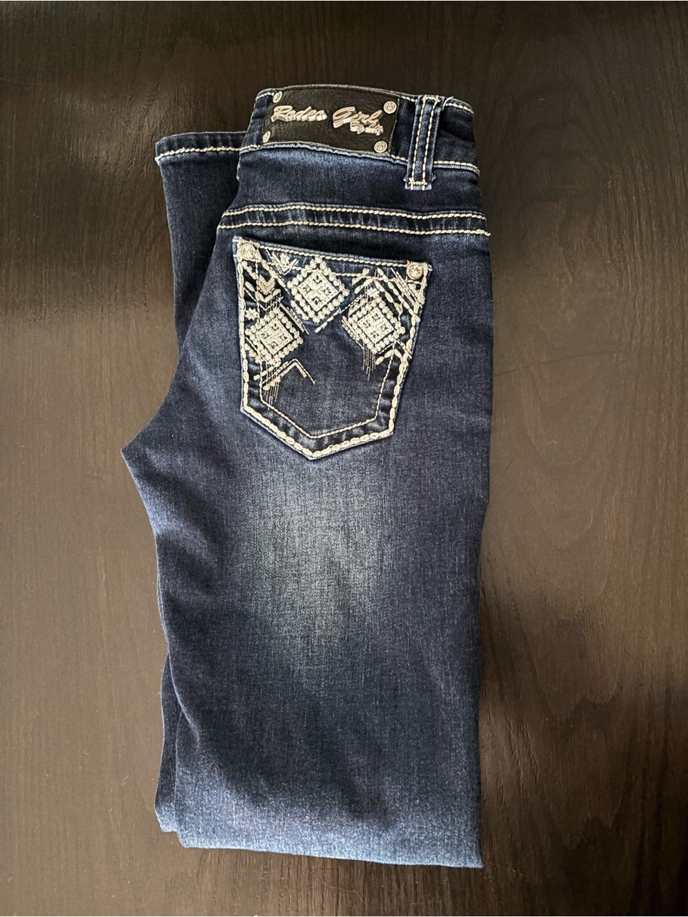 Girl’s Embroidered Western Jeans